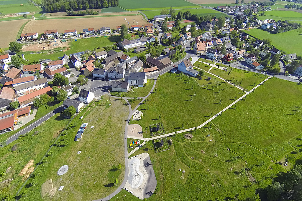 Luftaufnahme Bürgerpark Krummennaab